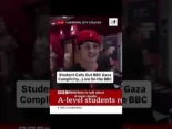 Estudiante denuncia en directo la complicidad de la BBC con el genocidio de Gaza (inglés)