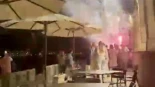Los fuegos artificiales de una fiesta privada provocan un incendio junto a la fortaleza de Baiona (Pontevedra)