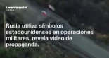 Las tropas rusas entran en combate ondeando la bandera estadounidense en un M113 estadounidense capturado