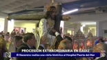 Cádiz. Bajan del paso a la estatua de un Nazareno y la pasean por el interior del hospital público "Puerta del Mar"