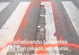 Denunciado por pintar un gran pene para señalizar un bache en una calle de Málaga