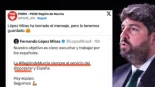 López Miras publica un tuit diciendo que la Región de Murcia está "siempre al servicio del PP" y después lo borra: "¡Ay el subconsciente!"