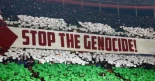 "Parad el genocidio": la grada del Galatasaray forma una bandera gigante por Gaza mientras suena el himno de la Champions