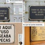 El PP se mofa de la Ley de Memoria Democrática con una placa inventada y las redes le dan de su medicina: "Aquí Feijóo no es presidente porque no quiere"