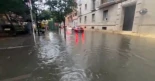 Así está la calle Alfonso XII, en pleno centro de Sevilla, tras la lluvia