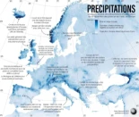 Precipitaciones medias anuales en Europa (2023)