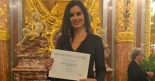 La pintora malagueña Maite Rojas recibe la medalla de platino de París, la más alta distinción de la institución francesa