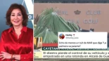 Cayetano Rivera se estampa en una rotonda, Ana Rosa Quintana se pregunta si estaba bien señalizada y se desata el cachondeo: "Al final procesan a la palmera"