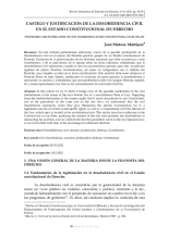 Castigo y justificación de la desobediencia civil en el estado constitucional de derecho