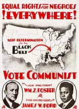 Cartel de campaña de 1932 con mapa del Partido Comunista de EE. UU. [Eng]