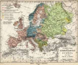 Mapa de las escrituras europeas (1901)