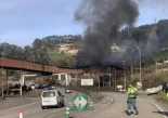 Arcelor en Gijón: los bomberos logran sofocar el fuego