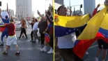 Con bocinazos, banderas y gritos de "libertad": Venezolanos en Estación Central celebran la captura de Nicolás Maduro