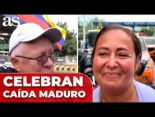 Venezolanos celebran la caída de Maduro en la frontera de Venezuela-Colombia