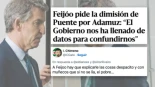 Feijóo pide que Puente dimita porque el Gobierno "nos ha llenado de datos" y el choteo es épico: "Dimisión por exceso de información. La primera vez que lo oigo"