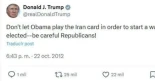 Trump, en 2012: "No permitáis que Obama juegue la carta de Irán y empiece una guerra para ser elegido"