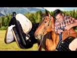 Auténtica silla vaquera para montar a caballo: asiento 100% artesanal con cuero y paja