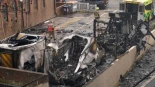 Vídeo. Imágenes aéreas muestran un posible ataque incendiario a ambulancias judías en Londres
