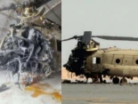 Irán publica fotografías que supuestamente muestran los restos del Chinook CH-47 del ejército estadounidense en Kuwait en medio del conflicto en Medio Oriente [EN]
