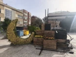 Un incendio calcina el jardín de Primavera dedicado a las Tres Culturas en la plaza de Europa de Murcia