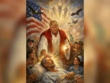 Trump elimina la imagen que publicó en la red social Truth en la que aparece como Jesucristo