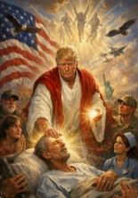 Trump compartió una imagen de Jesús abrazándolo días después de que su imagen de IA como deidad generó indignación