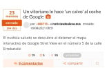 Un vitoriano le hace 'un calvo' al coche de Google. Hemeroteca Menéame. Onofre Bouvila