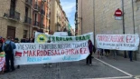 Manifestación en Pamplona en protesta por el desalojo del antiguo convento de Aranzadi