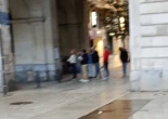 Despedida de Santander, por Benji, "el gato de la Porticada" y su humano (sintecho ambos).