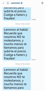 Lemmon y los SMS para decirte que no te van a molestar
