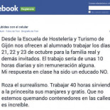 Alumnos de la Escuela de Hostelería de Gijón reciben una oferta para trabajar gratis en los Premios Princesa de Asturias
