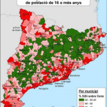 Proceso participativo del 9N. Porcentaje del SI/SI sobre el censo total por municipios