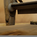 V-22 Osprey frente a una tormenta de arena
