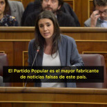 Irene Montero a Soraya Sáenz de Santamaría: "Sois el mayor fabricante de noticias falsas del país"