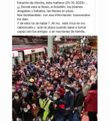 Estación de Atocha esta mañana (23-10-2020)