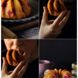 Bizcocho de limón y frambuesa