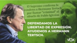 Vox pide dinero a sus fieles para pagar la multa de Hermann Tertsch