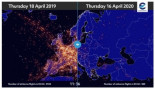Trafico aéreo europeo Abril 2019 - Abril 2020