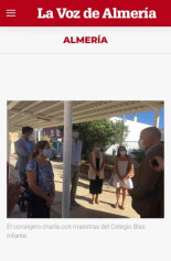 Consejero Junta Andalucía a Instituto Salinas (Roquetas): Vídeo CanalSur vs. Charla con profesores