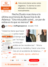 Votar negativo doble es síntoma de que mis envíos realmente molestan a algunos usuarios en Menéame