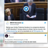 El Gobierno del PP utiliza la cuenta de Twitter del Ministerio de Educación para atacar a Podemos
