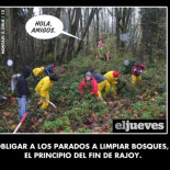 Los parados que rechacen limpiar montes quemados serán multados