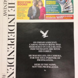 Portada de The Independent del Domingo 5 de Octubre