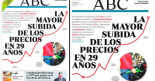El PP recorta de la portada de ABC la sentencia sobre la caja B para criticar al Gobierno
