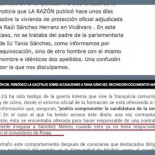 La Gaceta también rectifica sobre Tania Sánchez y habla de información alterada deliberadamente