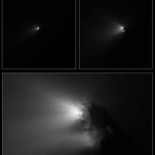 Giotto aproximándose al Cometa Halley