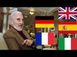Christopher Lee hablando en cinco idiomas