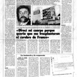 ''Ofrecí mi cuerpo porque queria que me trasplantaran el cerebro de Franco'' La noticia original [GL]