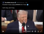 La Casa Blanca publica un tweet de Donald Trump diciendo "winning" (ganando) en loop durante 1 hora