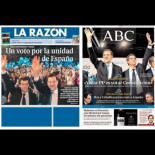 Portadas de La razón y ABC el día de reflexión de las elecciones gallegas y vascas